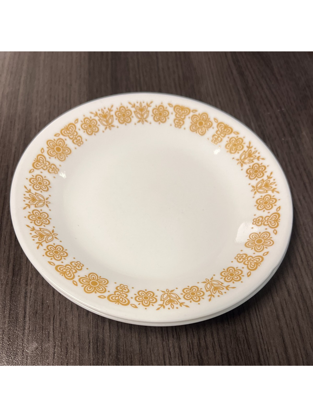 Set of 3 Vintage 1970’s Corelle Butterfly Gold 6 3/4” Bread And Butter Plate